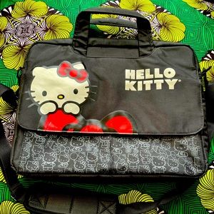 Hello Kitty Black Laptop Messenger Bag